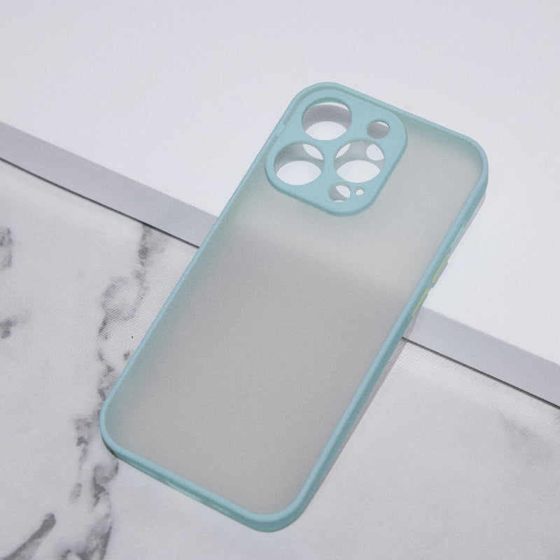 Acrylic Edge With Frosted Back Apple iPhone 14 Pro Max Cover Mobile Phone Cases June Trading Powder Blue