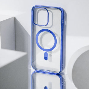 Metallichrome Saphire Blue Magsafe Clear iPhone Cover Mobile Phone Cases June Trading iPhone 14 Pro Max