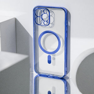 Metallichrome Saphire Blue Magsafe Clear iPhone Cover Mobile Phone Cases June Trading iPhone 13 Pro