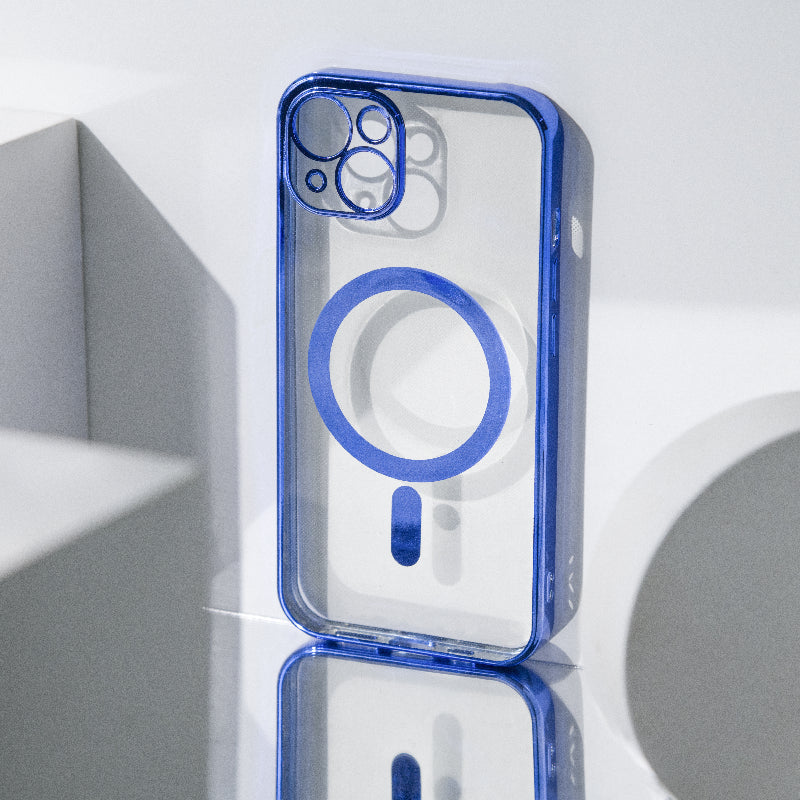 Metallichrome Saphire Blue Magsafe Clear iPhone Cover Mobile Phone Cases June Trading iPhone 13