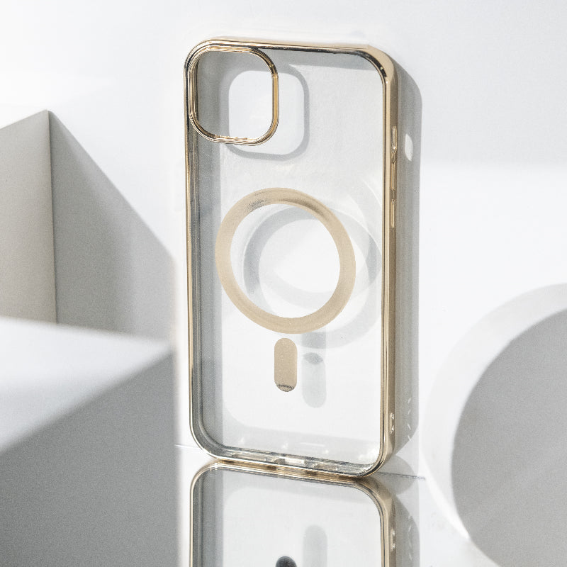 Metallichrome Royal Gold Magsafe Clear iPhone Cover Mobile Phone Cases June Trading iPhone 14 Pro