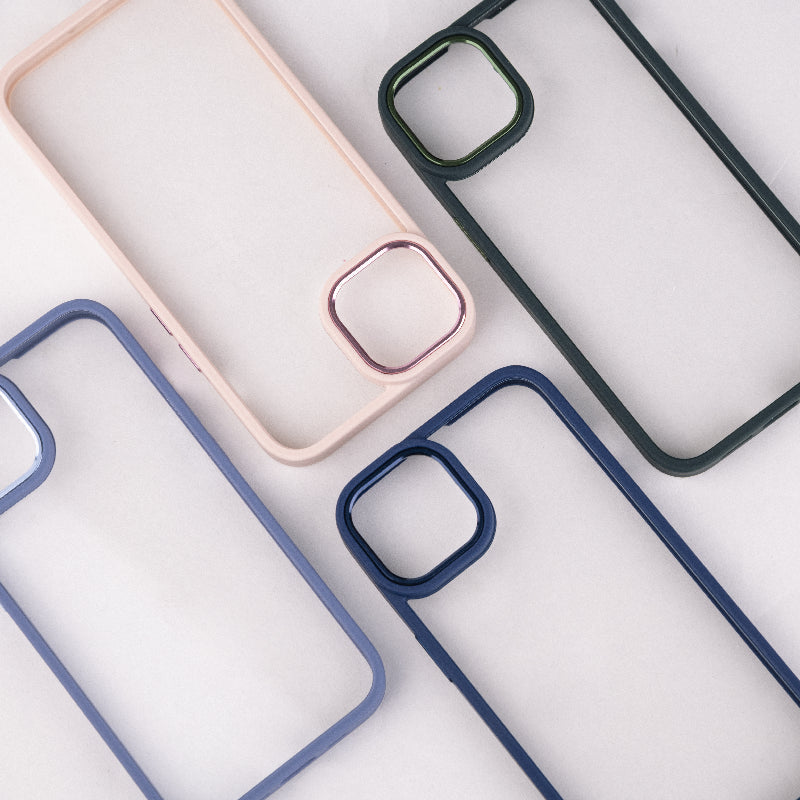 Apple iPhone 14 Pro Acrylic Edge Metallic Transparent Case Mobile Phone Cases June Trading