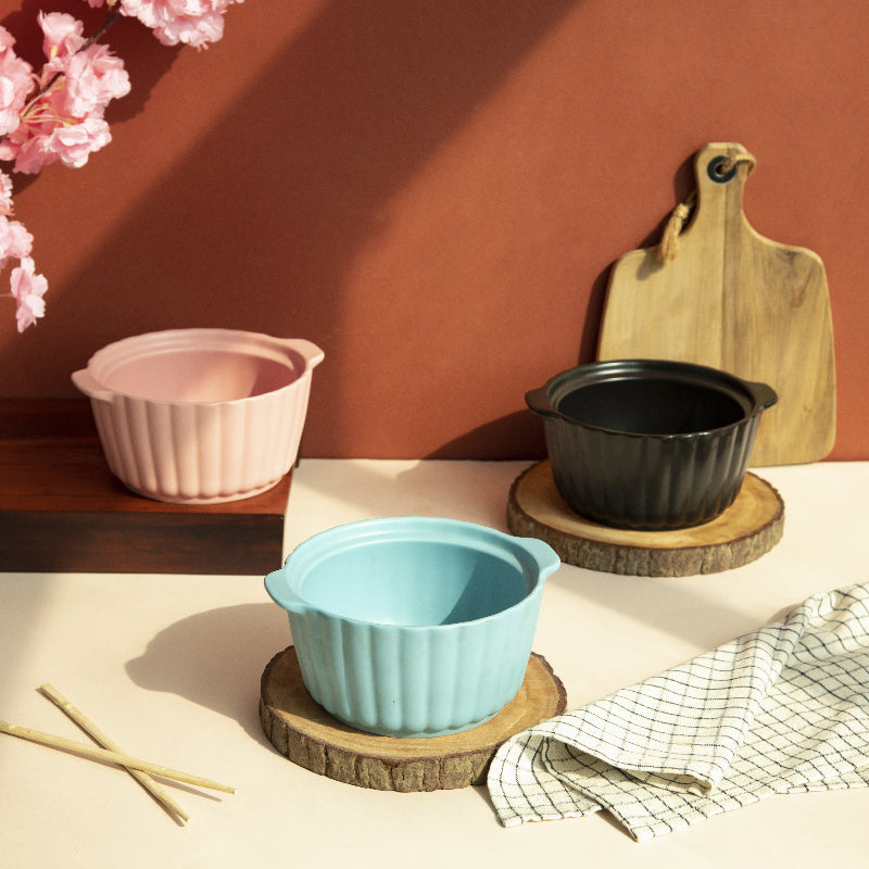 Crinkle Serving Bowl (Without Lid) Serving Bowls June Trading