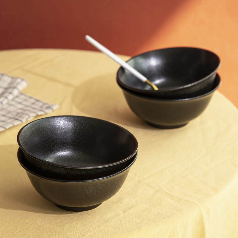Rustic Style Black Bowl Bowls June Trading