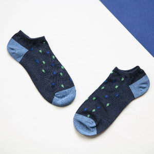 Blue & Green Pattern Socks Men Sock ERL