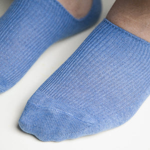 Lapis Blue Solid Socks Men Sock ERL