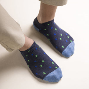 Blue & Green Pattern Socks Men Sock ERL