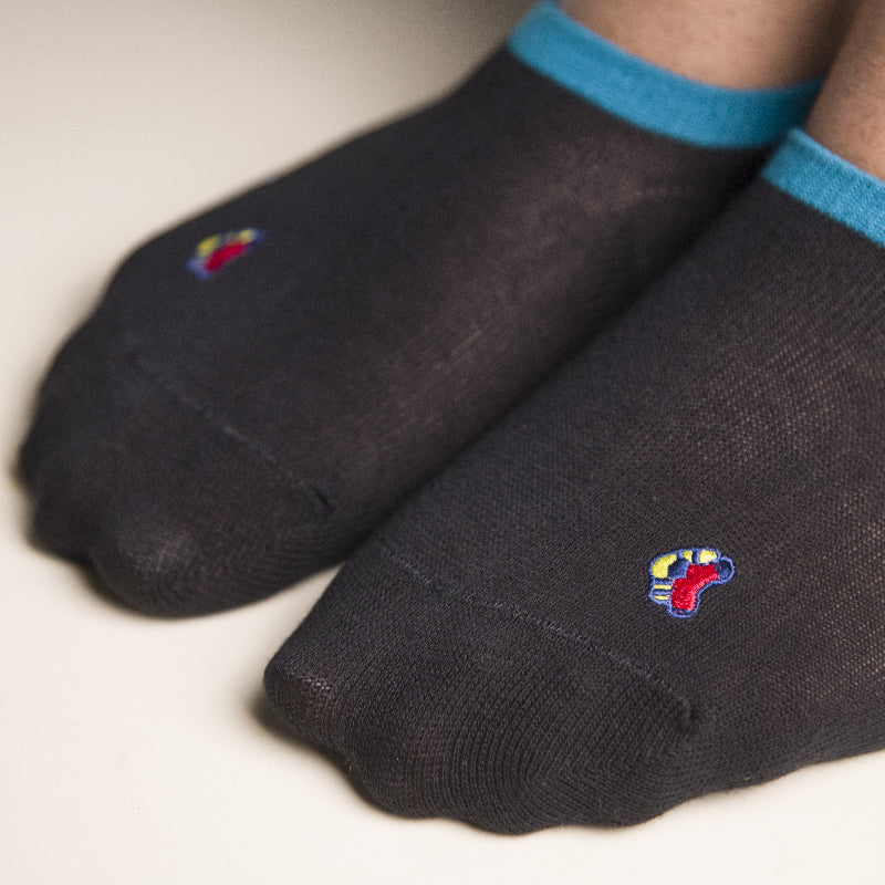 Little Heart Black Socks Men Sock ERL