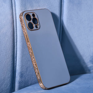 Rose Gold Carved Edge Luxury iPhone 11 Pro Case iPhone 11 Pro June Trading Baby Blue