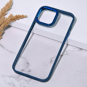 Apple iPhone 13 Acrylic Edge Metallic Transparent Case iPhone 13 June Trading Midnight Blue