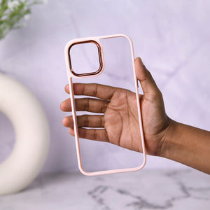 Apple iPhone 13 Pro Max Acrylic Edge Metallic Transparent Case iPhone 13 Pro Max June Trading