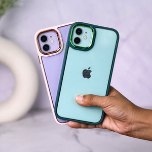 Apple iPhone 14 Pro Acrylic Edge Metallic Transparent Case Mobile Phone Cases June Trading