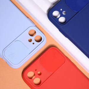 Solid Colour Silicon Case With Camera Slider For Apple iPhone 12 iPhone 12 June Trading