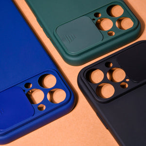 Solid Colour Silicon Case With Camera Slider For Apple iPhone 13 Pro Max iPhone 13 Pro Max June Trading