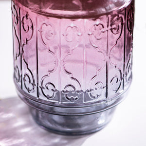 Vintage Motif Embossed Glass Vase Vases June Trading