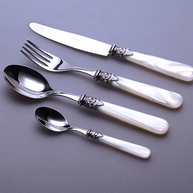 Ivory Accent Regal 24 Piece Cutlery Set Cutlery June Trading