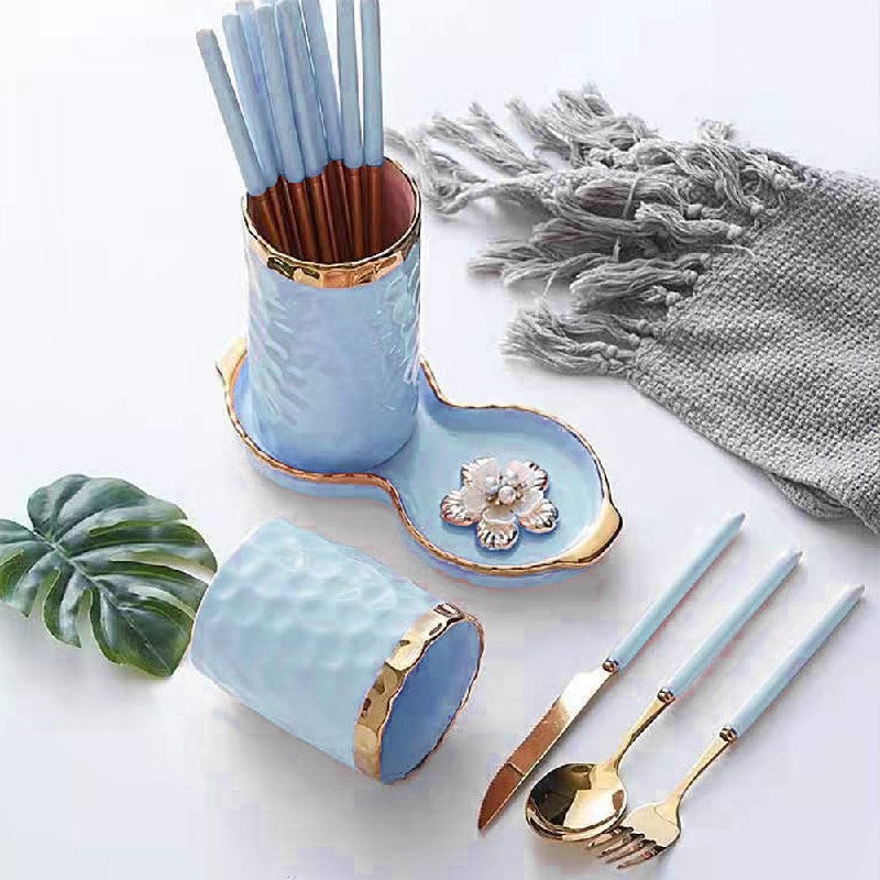 Decorous Cutlery Stand & Tray Cutlery Stand June Trading Light Blue