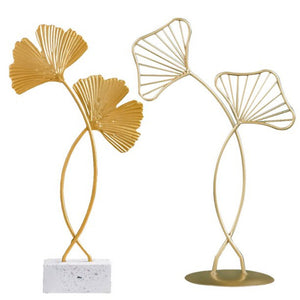 Ornamental Gingko Leaf Sculpture Artifacts June Trading