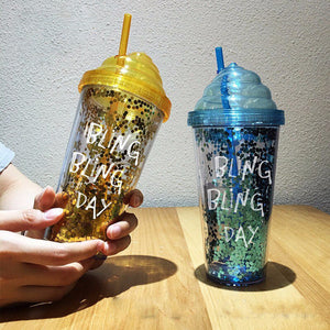 Bling Bling Travel Sipper Sippers June Trading Butter Yellow