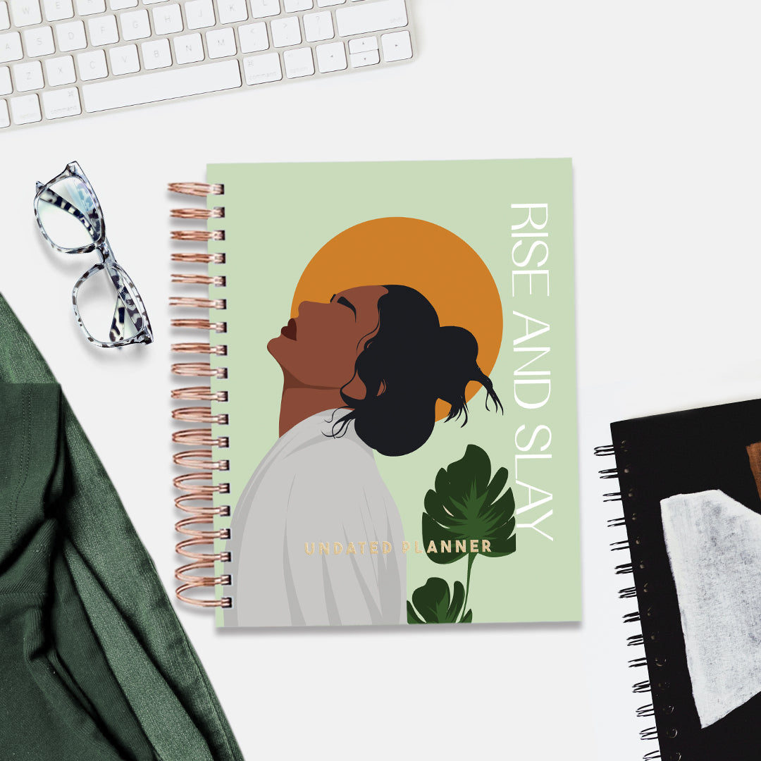 Undated Yearly Planner - Rise & Slay + Ultimate Sticker Book