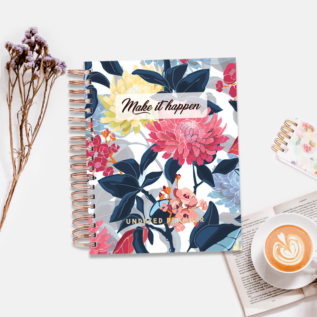 Undated Yearly Planner - Make It Happen