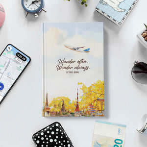 Wander Often Wonder Always - Travel Journal for Long Journey (30 Days) Travel Journals June Trading
