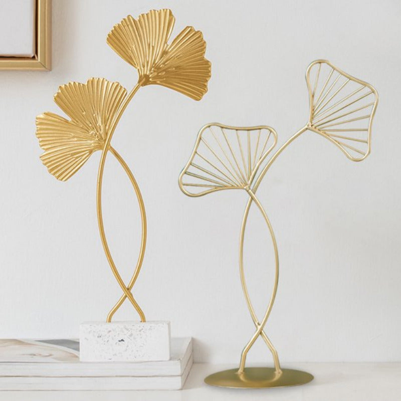 Ornamental Gingko Leaf Sculpture Artifacts June Trading