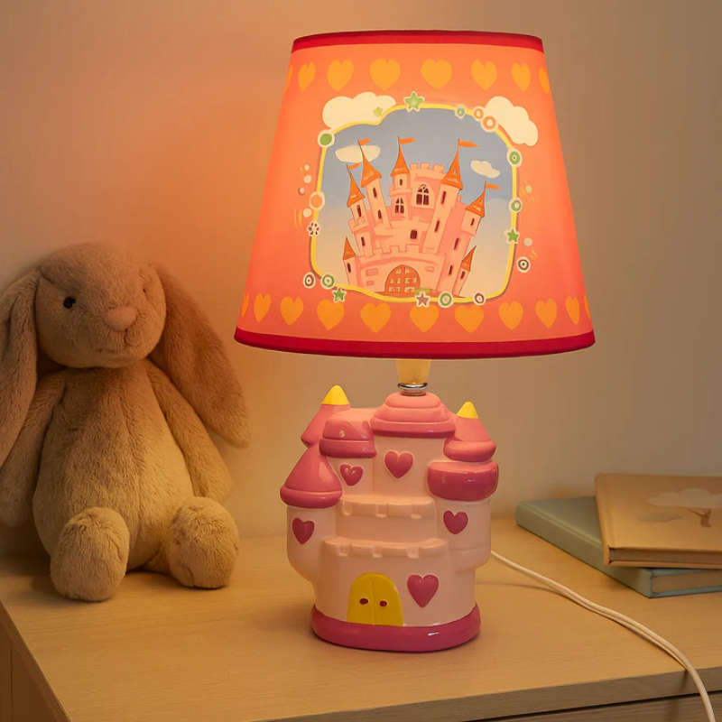 Kids Castle Table Lamp (Cute Night Lamp for Boys & Girls)