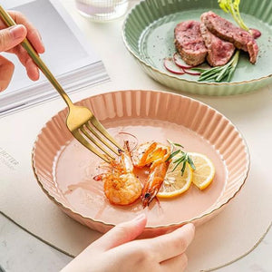 Pastel Ceramic Appetizer/Dessert Plates Snack Plate June Trading