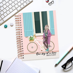 Undated Yearly Planner - One Day At A Time (2023 Collection) + Ultimate Sticker Book Undated Planners June Trading