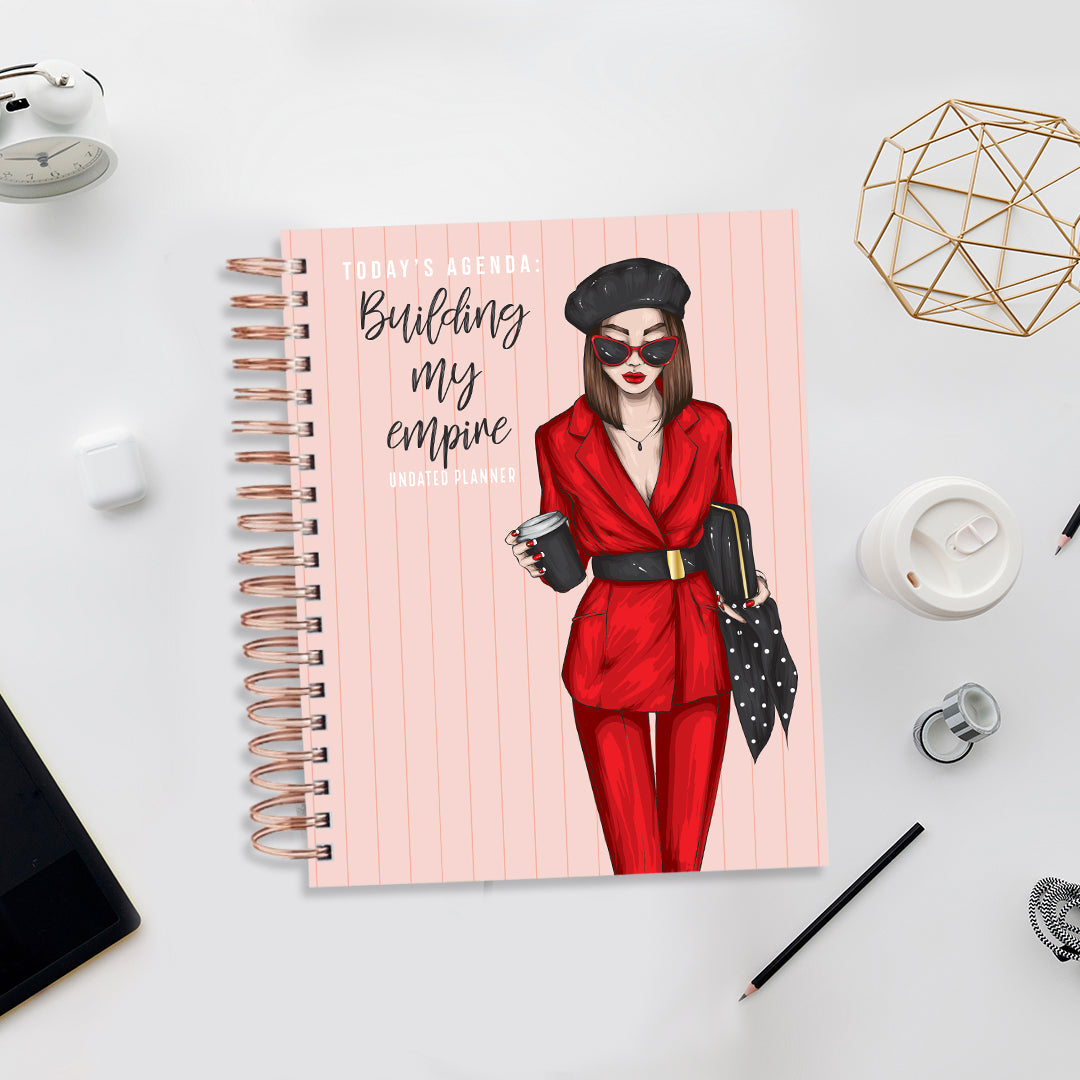 Undated Yearly Planner - Building My Empire Undated Planners June Trading