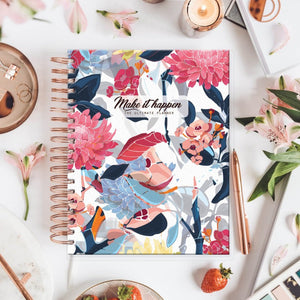 Undated Yearly Planner - Make It happen (2023 Collection) + Ultimate Sticker Book Undated Planners June Trading