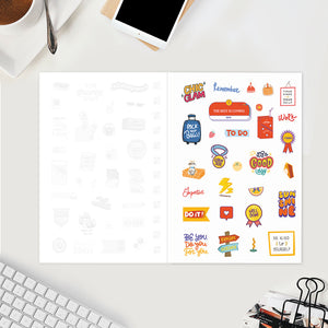 Undated Yearly Planner - Veni Vidi Amavi (2023 Collection) + Ultimate Sticker Book Undated Planners June Trading