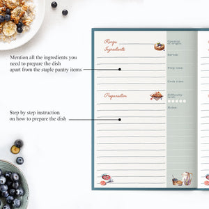 Enjoy Your Food, Enjoy Your Life - Recipe Journal Recipe Journals The June Shop