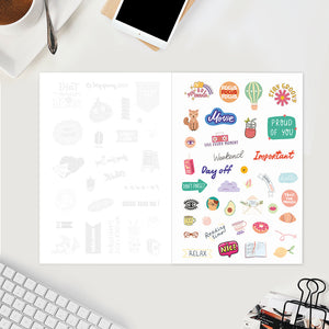 Undated Yearly Planner - Make It Happen (2023 Collection) + Ultimate Sticker Book Undated Planners June Trading