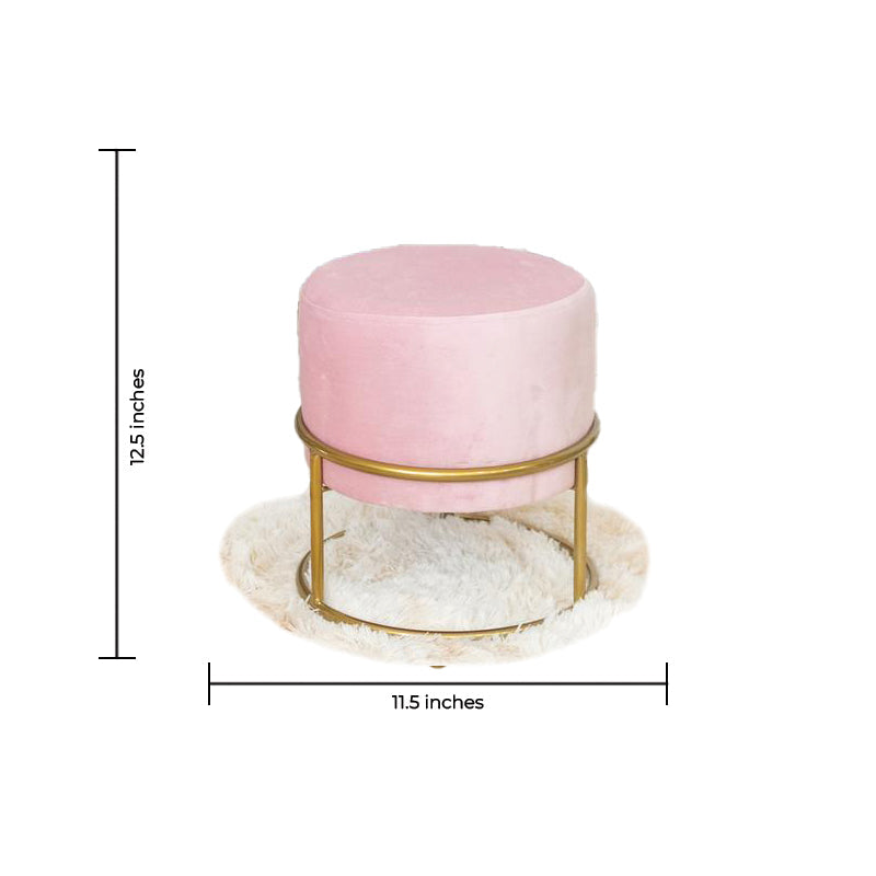 Elegant Suede Ottoman/Pouf Ottoman June Trading