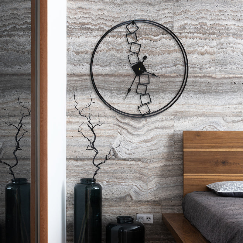 Stacked Blocks Stylish Wall Clock Wall Clocks June Trading