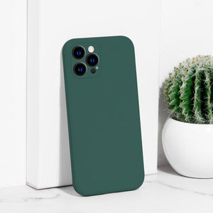 Apple iPhone 12 Pro Liquid Silicone Premium Protective Case iPhone 12 & 12 Pro June Trading Pine Green