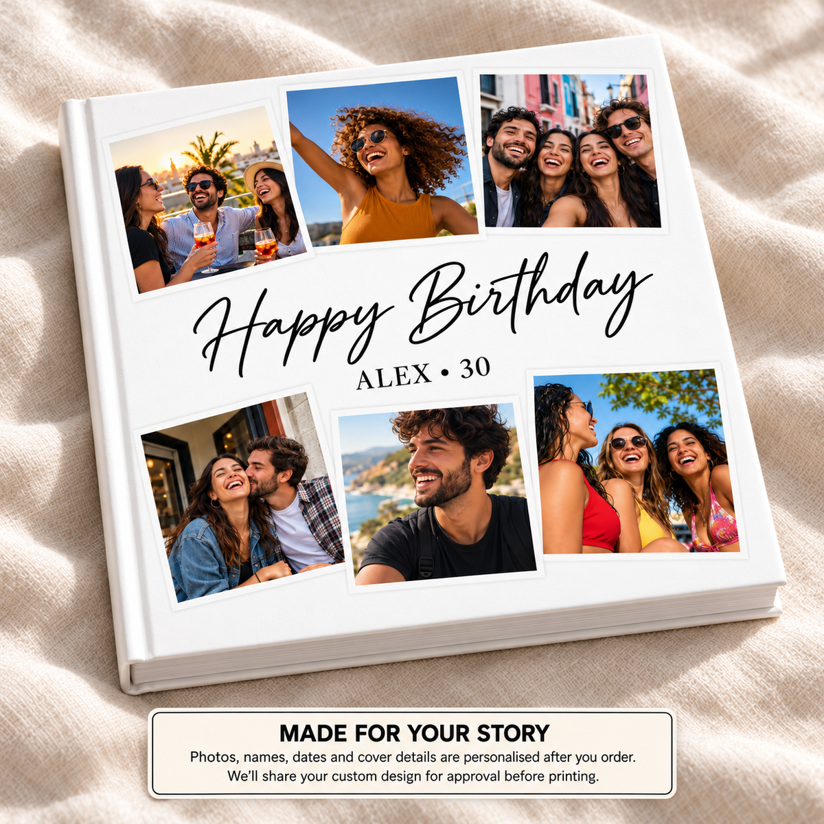 Birthday Snapshots Alex — personalised birthday photo book cover