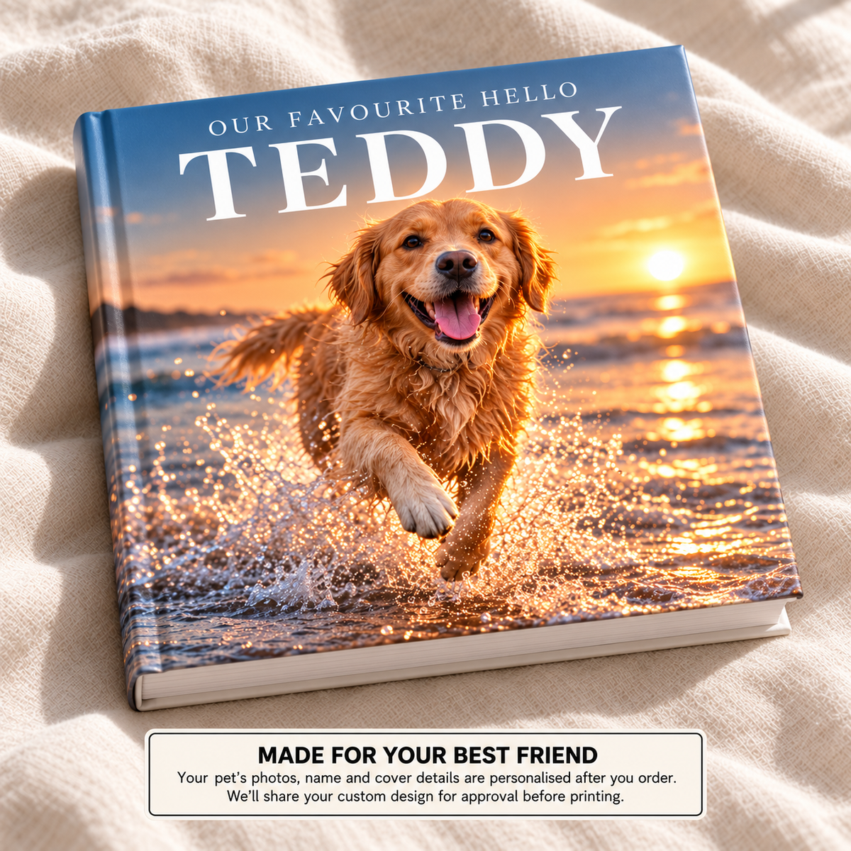 Teddy — personalised pet photo book cover