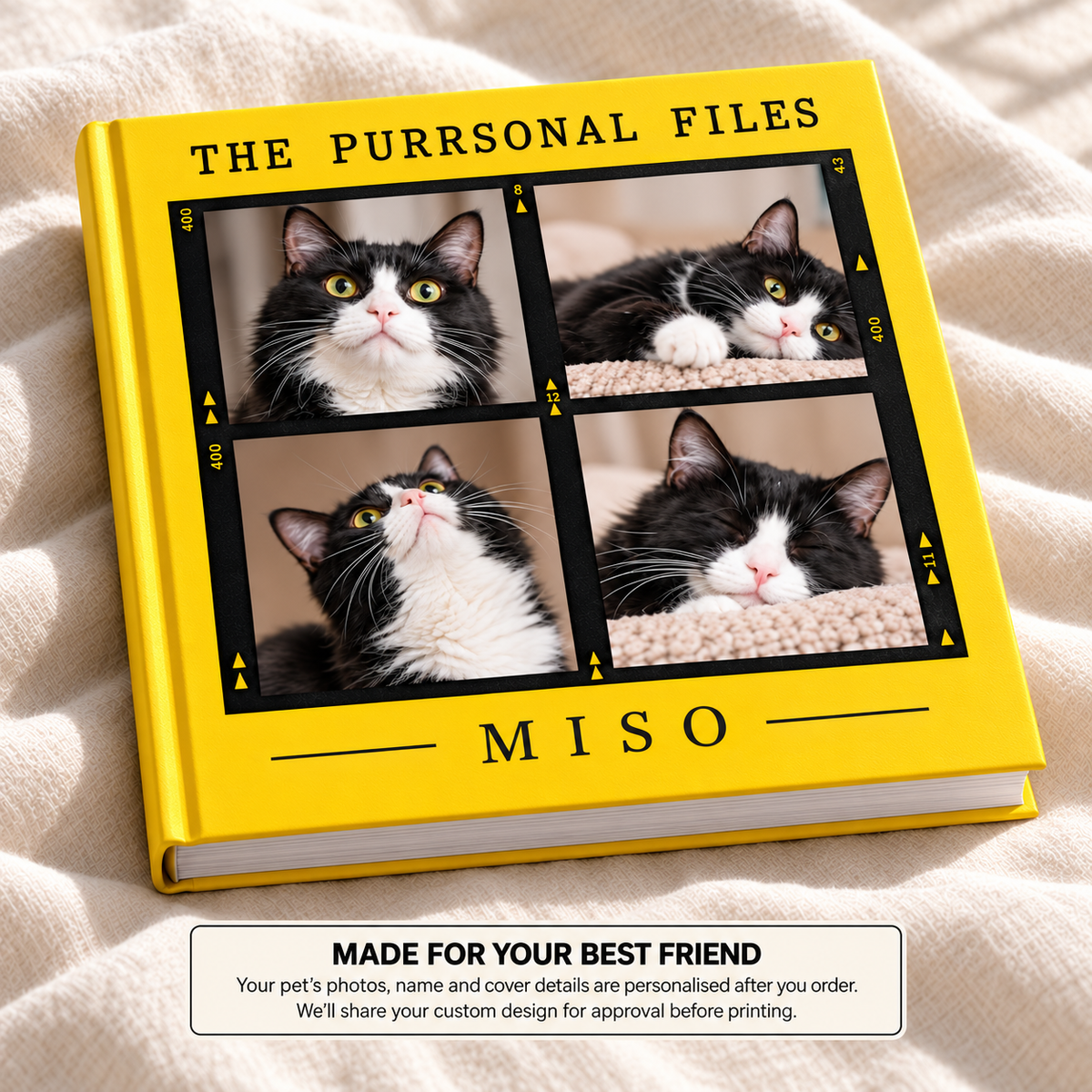 Miso — personalised pet photo book cover