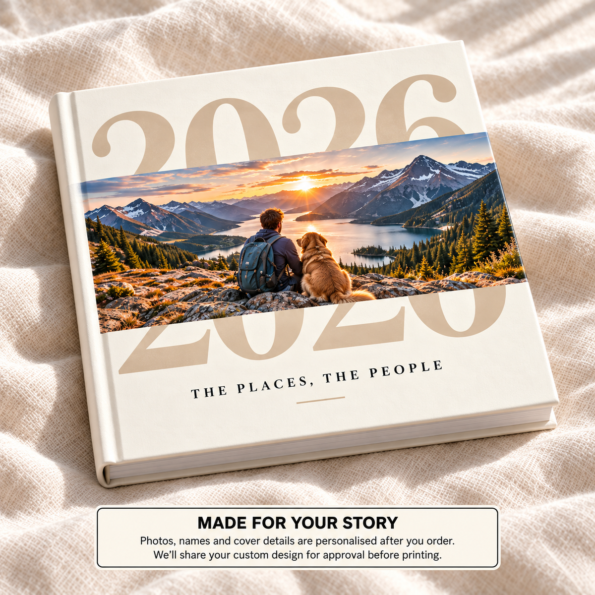 The Places The People — personalised year in review photo book cover