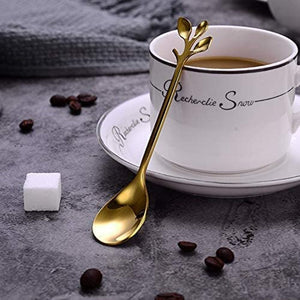 Leafy Dessert Spoon & Fork Set of 4 Cutlery June Trading   