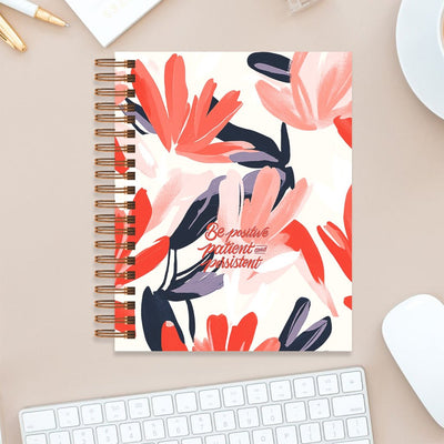 Undated Yearly Planner (2025 Collection) Be Positive + Ultimate Sticker Book