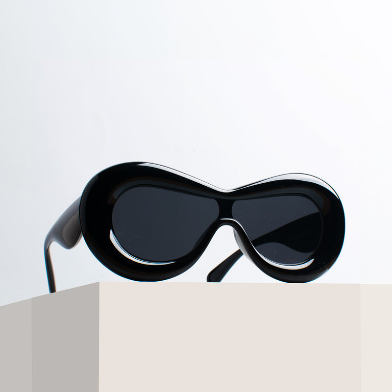 Obsidian Black Groovy Glare Kids' Sunglasses