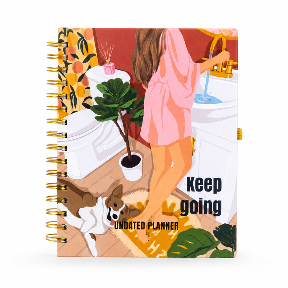 Keep Going — Undated Planner + Ultimate Sticker Book