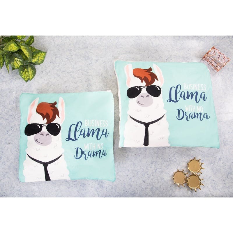 Llama Print Cushion Cover (Set of 2) Cushion Cover June Trading   