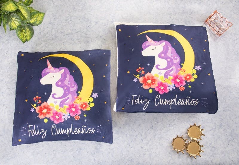 Unicorn Print Cushion Cover (Set of 2)