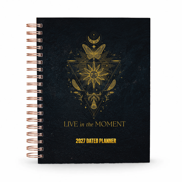 Live In The Moment 2027 dated planner cover