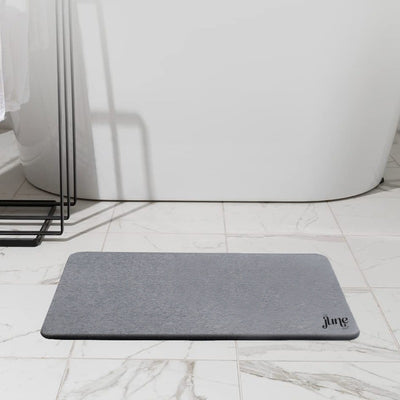 ZenStone Ultra-Absorbent Bath Mat - Charcoal | Secure Grip | Eco-Friendly